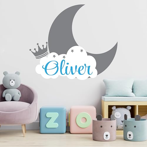 Vinilo decorativo personalizado Luna y Nube 38x38 cm miniatura 4