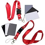 Tofficu 2stücke Grauekarte Für Weißabgleich Belichtungskorrektur Acrylreflektor Mit Verstellbarem Schlüsselband Für Fotografie Und Videokontrolle