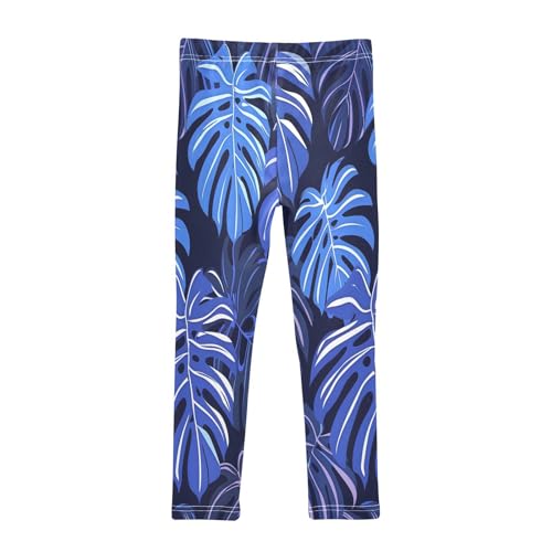 Toddler Girls Leggings Printed Yoga Pants Leggings Blue Leaf for Kids2