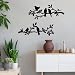 ESTART 2 Pcs Metal Birds Wall Art, Metal Vivid Birds on Branch Silhouette Wall Decor Black Leaves with Bird Outdoor Hanging Wall Sculpture for Home Balcony Garden Indoor Outdoor (Black)