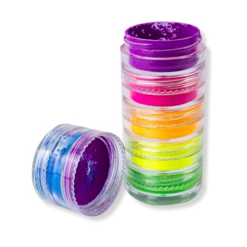 Torre 6 Cores Pó Acrílico Neon Decoração Nail Art Manicure