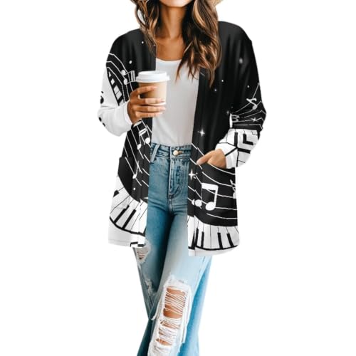 Image of Womens Open Fron Cardigan Sweaters Long Sleeve Tops Daily Coats