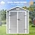CDCASA 6x3 FT Resin Storage Shed, Waterproof Outdoor Shed with Floor & Window & Lockable Door Included, Outside Plastic Tool Sheds for Garden, Patio, Backyard, Light Gray