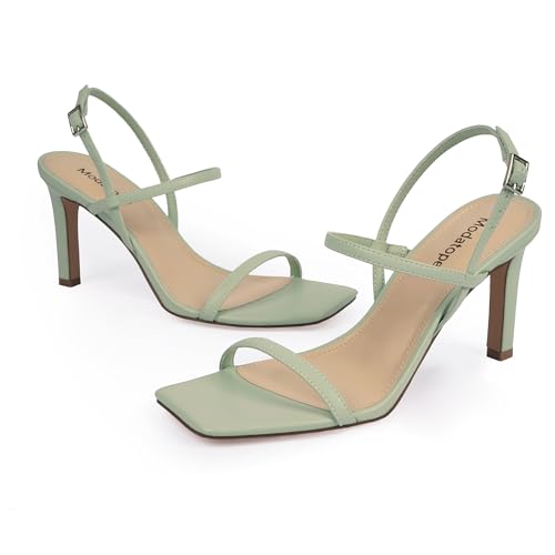 Image of Modatope Womens Sandals Open Toe Strappy Sandals Ankle Strap High Heel Sandals for Women