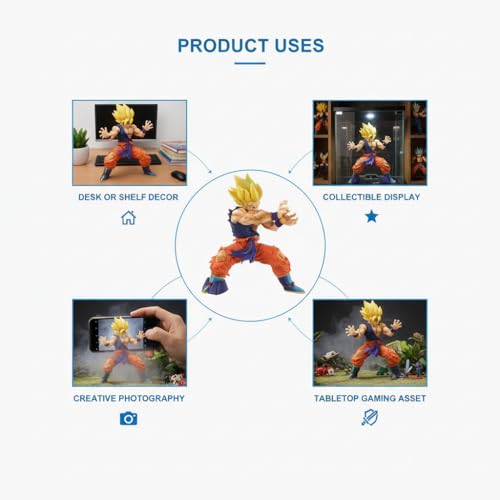 Image of Goku Action Figure 16 CM Dragon Ball Anime Collectible Collectibles | PVC Action Figure for Fans & Adults - Goku - 16 CM