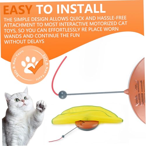 Varita de plástico para gatos de interior, 8 repuestos interactivos para ejercicio diario 8