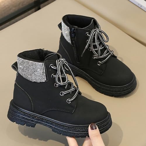 Kids Girls Ankle Bootie Chunky Low Block Heel Short Dress Booties Square Toe Cowgirl Boots Walking Riding Boots3