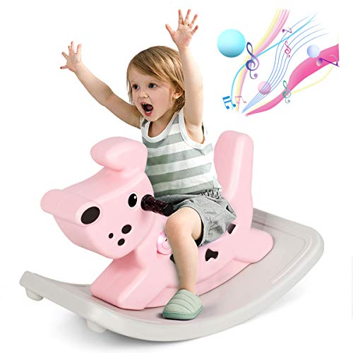 BABY JOY Kids Rocking Horse, Ride On for Baby Ages 6 Mons Up