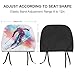 Skier Watercolor Universal Car Headrest Cover Car Seat Head Rest Protector Fit All Car Interior Auto Accessories 2 PCS