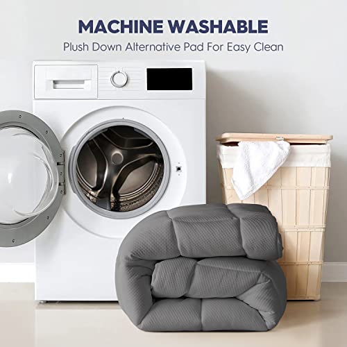 ELEMUSE Cobertura de colchão King de espuma viscoelástica de 10 cm de camada dupla, gel refrescante