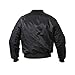 Rothco MA-1 Flight Jacket – Iconic Bomber Style Cold Weather Coat Windbreaker, Black, L