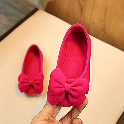 Toddler Slip on Mary Jane 𝐅lats Little Girls Slip-On Bowknot Princess Tea Party Dance Single Dress Shoes3