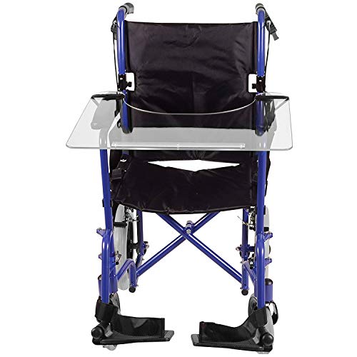 DMI Wheelchair Tray, Clear Acrylic Wheelchair Lap Tray