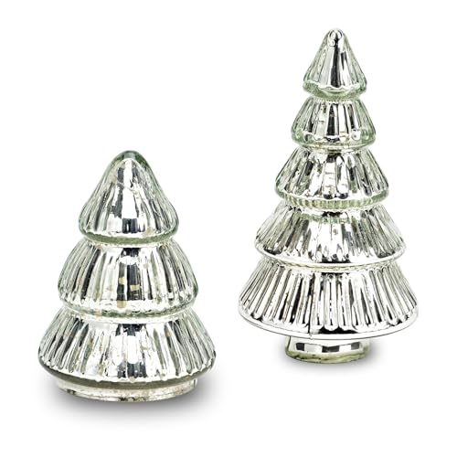 matches21 HOME & HOBBY Tannenbäume Weihnachtsdeko Set aus Glas,...