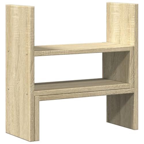 vidaXL Organiseur de Bureau réglable chêne Sonoma Bois d'ingénierie, Tablette de Bureau, Organisateur d'étagère de Bureau, Organisateur de tablettes de...