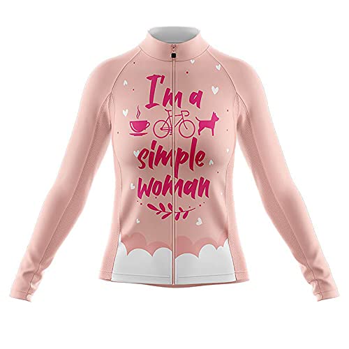 Maillot de cyclisme femme pour sorties VTT en forêt maillot rose XL