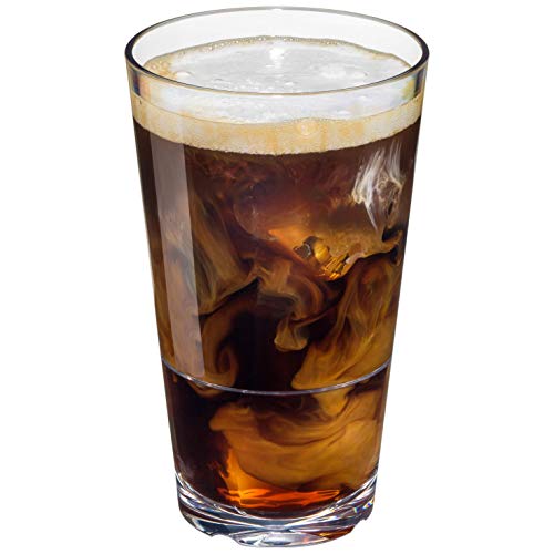 Drinique CAL-PT-CLR-4 Caliber Pint Unbreakable Tritan Beer Glasses, 16 oz. (Set of 4), Clear