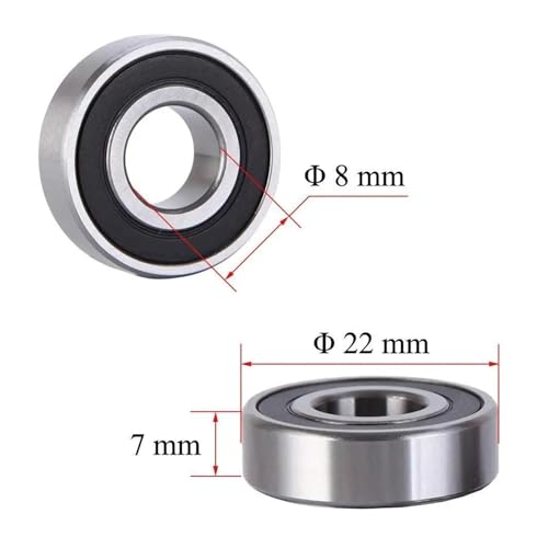 Roulements à billes à gorge profonde 608zz 2RS 2Z pièces de rechange mécanique 10 unités