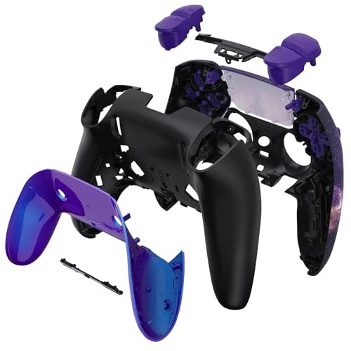 eXtremeRate Full Set Shell with Buttons Touchpad Cover Compatible with ps5 Edge Controller, Nebula Galaxy Replacement Decorative Trim Shell Front Back Plates Compatible with ps5 Edge Controller by eXtremeRate - Image 3