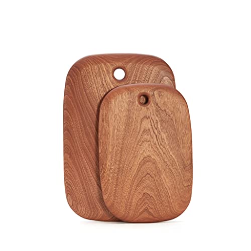 Tabla de Cortar Tabla de cortar de madera de primera calidad para cocina, tablas de cortar reversibles, tabla de cortar ovalada para carne y verduras, tabla de cortar con orificio para colgar redondo