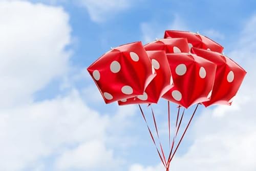 10 Pcs Cube Foil Balloons 24 Inches Square Dice Foil Balloon 4D Mylar Balloon For Party Decorations Party Supplies,Red #TOP2