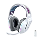 Logitech G733 Lightspeed Wireless Gaming Headset with Suspension Headband, LIGHTSYNC RGB, Blue VO!CE mic Technology and PRO-G Audio Drivers - White (Renewed)