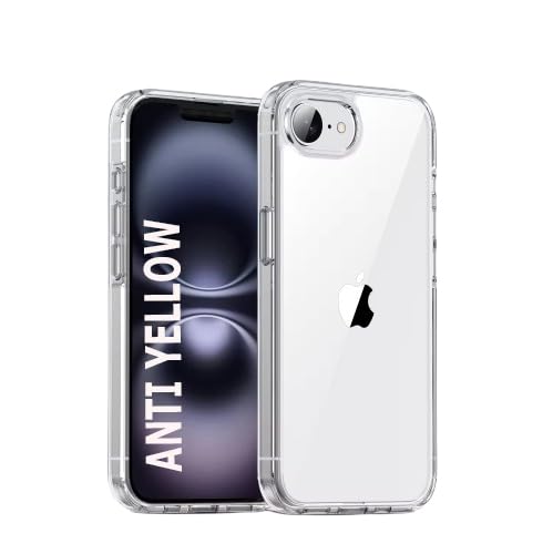 Image of DIZORO Crystal Clear Compatible with iPhone 17e / iPhone 16e Case with Anti-Yellow Anti-Scratch Shockproof Transparent Cover