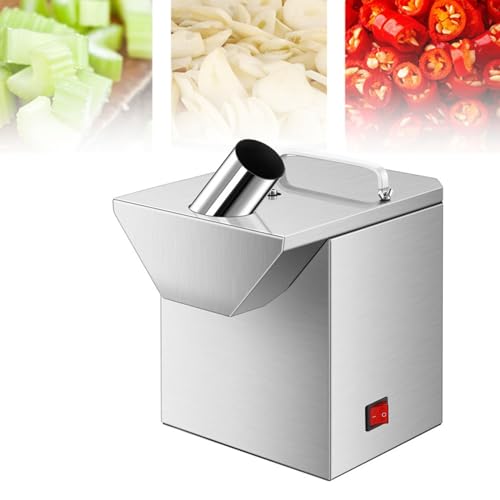 Rspppjq Picadora De Verduras Eléctrica: Procesador De Alimentos Automático De Acero Inoxidable De Grado Comercial, Rango Ajustable De Espesor 0 Rspppjq Picadora De Verduras Eléctrica: Procesador De Alimentos Automático De Acero Inoxidable De Grado Comercial, Rango Ajustable De Espesor 0