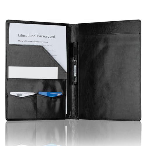 Padfolio Portfolio Binder, Faux Leather Folder, Resume Interview Legal Document