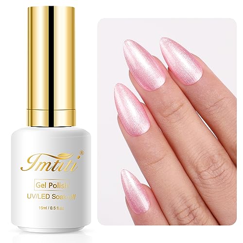 Vernis à ongles en gel, 1 pcs 15 ml de couleur perle rose clair trempage de la LED UV Nail Gel Polish Nail Art Starter Manucure Salon Diy à la maison Lampe à ongles nécessaires
