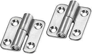 sourcing map Lift Off Hinge , Left Handedness Mini Stainless Steel Hinge Detachable Slip Joint Small Flag Hinges 37mm Long 33mm Open Width 2pcs