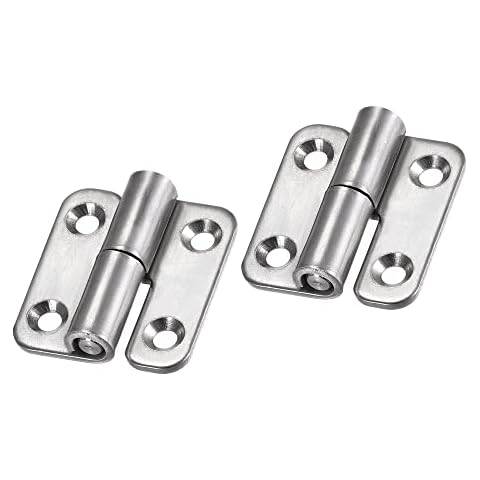 sourcing map Left Handed Mini Stainless Steel Hinges Cover