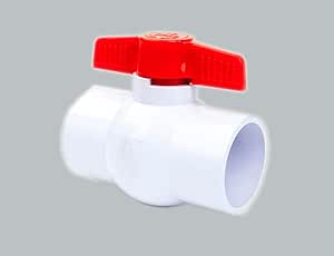 2” (Packs of 3) PVC Ball Valve Inline Socket Slip Schedule 40 HQ ...