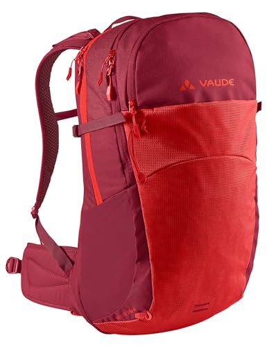 VAUDE Wanderrucksack Wizard Rot 24+4, wasserabweisender Rucksack Damen & Herren, komfortabler Trekkingrucksack mit durchdachtem Tragesystem & praktischer Fächeraufteilung