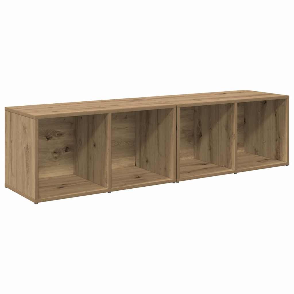 Set di 2 mobili per TV da parete, in rovere Artisan, 37 x 35 x 72