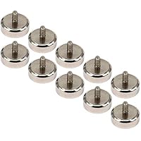 Neodym Topfmagnet Mit M4 Gewinde – 16mm Durchmesser, 5,5kg Haftkraft – 6 Stück – Extra Stark Und Schraubbar