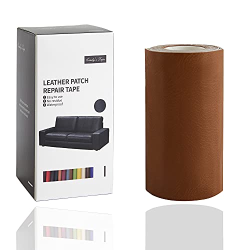 Image of Leather Repair Tape kit Patch Heavy Duty, Retro Khaki 4x60 inch Self Adhesive Patch for Couch, Sofa, Car Seat, Handbag, Furniture, Drivers Seat, Computer Chair First Aid Vinyl Repair Kit