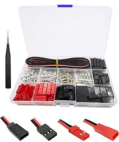 Connecteurs servo JST lot de 60 paires mâle femelle pour câbles d'extension RC de modèles réduits