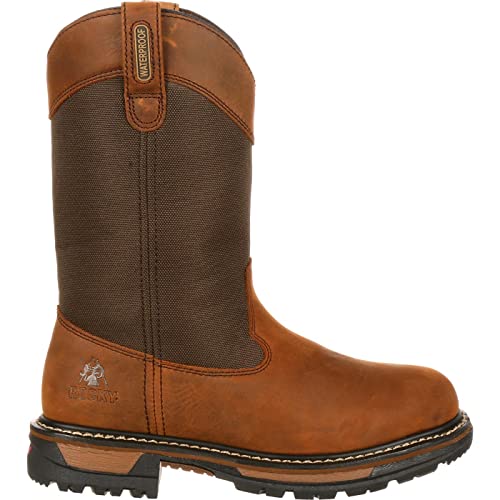 ROCKY Original Ride 200G Insulated Waterproof Wellington Boot, Brown, Size 10.5(ME)