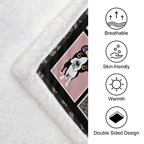 Milanket French Bulldog Sherpa Blanket Ultra Soft Cozy Plush Cute Funny Frenchie Dog Throws Blankets Lightweight Fuzzy Warm Party Blanket Gifts For Couch Sofa Women Adults 90"X90" #TOP3