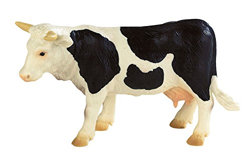 Bullyland 62609 - Spielfigur Kuh Fanny schwarz-weiß gefleckt, ca. 12,2 cm große Tierfigur, detailgetreu, PVC-frei, ideal als kleines Geschenk für Kinder ab 3 Jahren