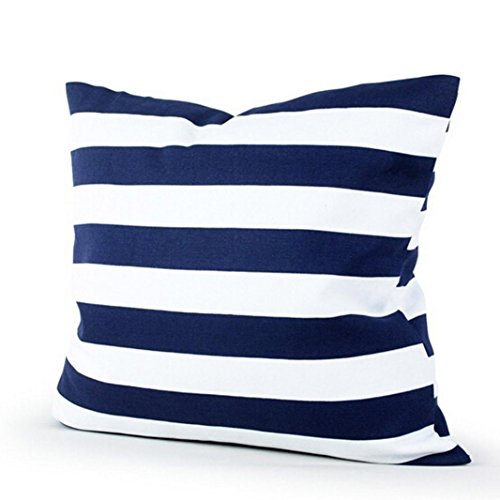 Preisvergleich Produktbild OdeJoy Streifen Gedruckt Kissen Zuhause Dekoration Sofakissen Kapok Kissen Buchweizenkissen Paillettenkissen Gesundheitskissen Nackenkissen Muster Taille Kissen Stützkissen (Blau,1 PC)