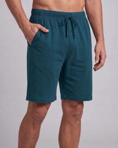 Image of Real Essentials 3 Pack: Mens Cotton Ultra-Soft Knit Sleep Pajama Shorts & Lounge Wear (Available In Big & Tall)