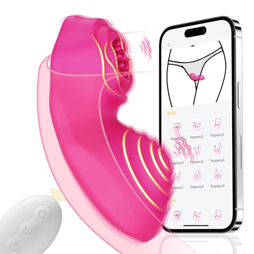 LUKIKI Adult Toys Female Sex Toys - Wearable Panty Vibrator with Rose Design, 9 * 9 Vibrating Women Sex Toys for Clit Stimulation, App Remote Control Vibrator for Couples Play, Adult Sex Toys & Games