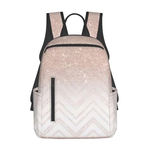 Sac à dos léger imprimé pailleté chic en taille unique couleur noire universelle