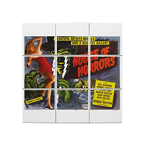 Poster cinéma vintage House of Horrors en carreaux céramique décoratif