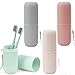 Fundas de Cepillo de Dientes,Forreen 4 Piezas Cepillo de Dientes Caja Portacepillos de Dientes Viaje Estuche para El Cepillo de Dientes con Cuerda Colgante para Viajes Acampar Uso Diario Exteriores