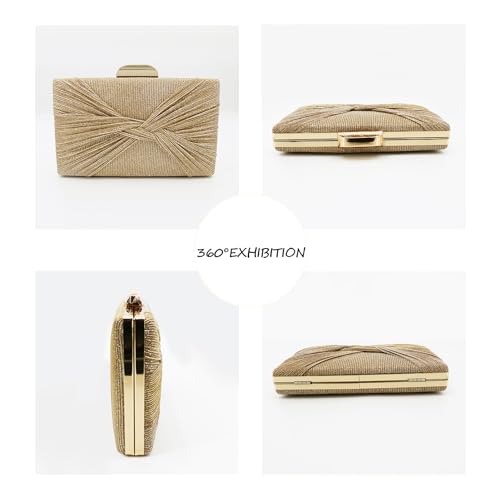 Image of Clutch Purse for Women, Evening Bag with Removable Chain Strap Elegant Handbag for Wedding /Prom /Cocktail /Party