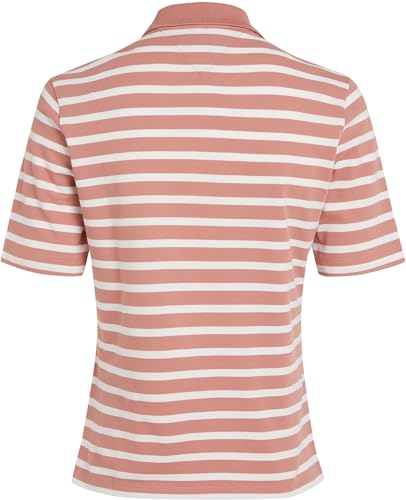 Tommy Hilfiger Damen Poloshirt Kurzarm 1985 Pique Stripe Polo Regular Fit, Mehrfarbig (Breton Stp/ Teaberry/ Ecru), XS – Ansicht 6
