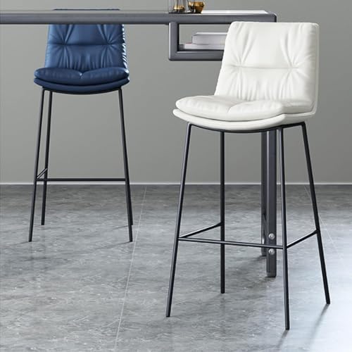 Tabouret de bar stable 150kg dossier confortable en métal - 5